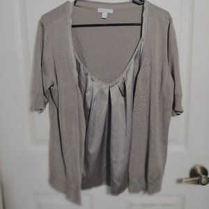 Elegant sweater with attached undershirt